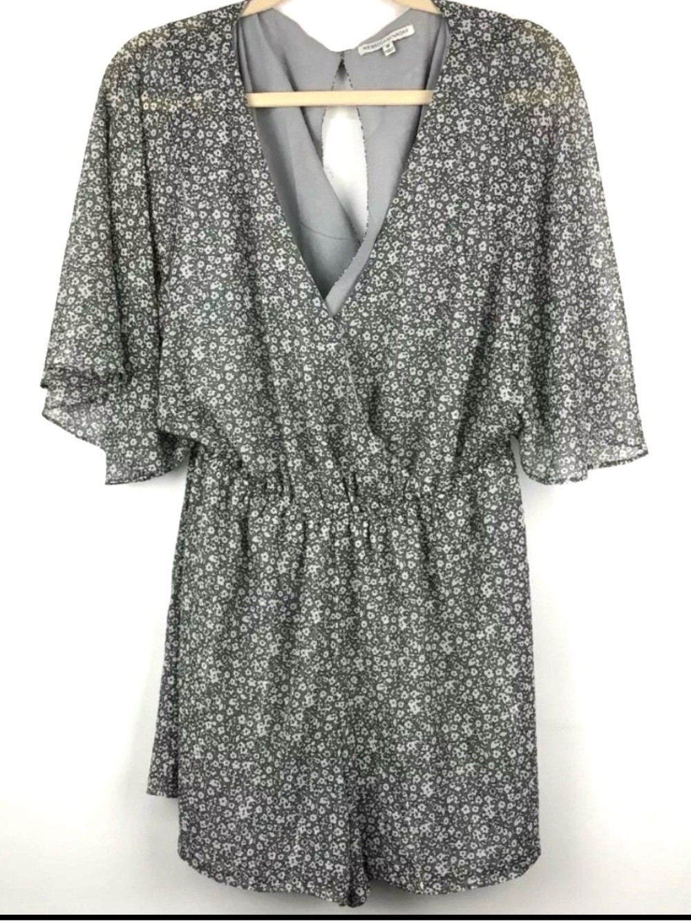 Rebecca Minkoff - Floral Print Romper Grey